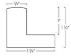 1" floater frame. This simple floater frame has a slightly rounded profile. The solid snow white face, profile, and interior have a smooth satin finish.